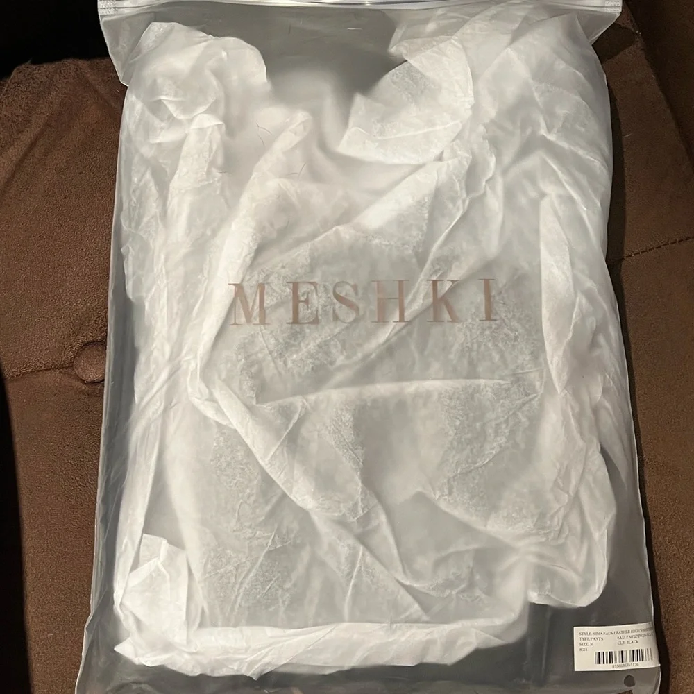 NWT Meshki Black Sima Faux Leather High Waisted Pants - Picture 10 of 14